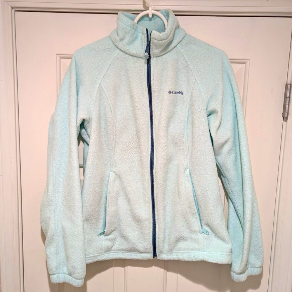 Mint Fleece Full Zip Sweater with Zip Pockets